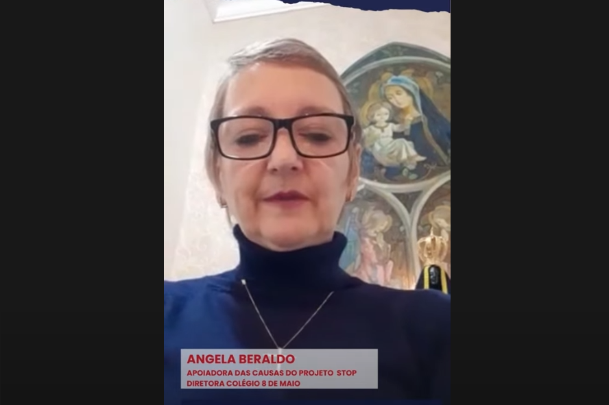 Angela Beraldo, Apoiadora das Causas do Projeto STOP, Diretora do Colégio 8 de Maio