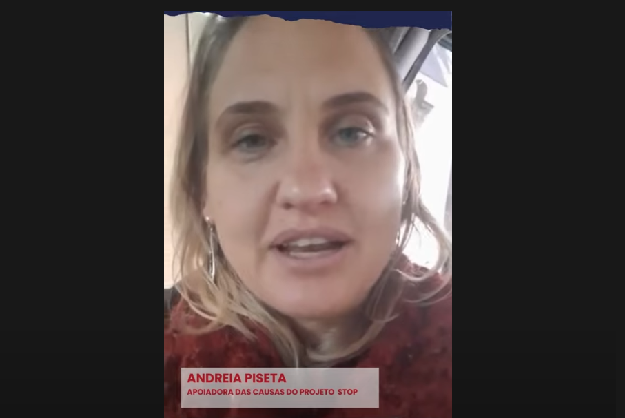 Andreia Piseta, Apoiadora das Causa do Projeto STOP